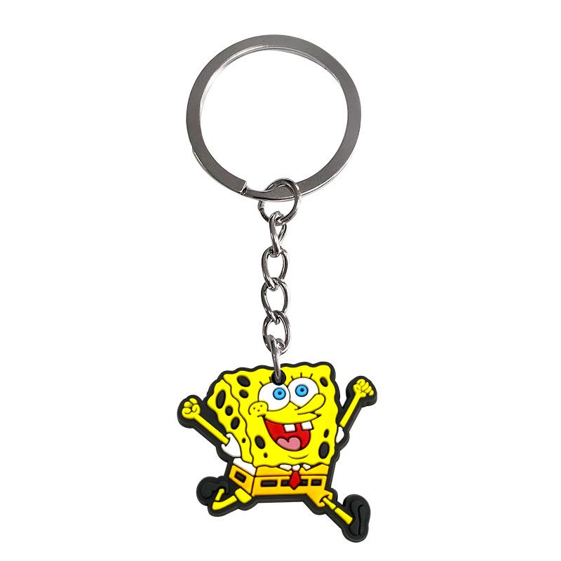 SpongeBob & Patrick Star PVC Soft Rubber Keychain - Cute Cartoon Bag Charm & Small Gift Accessory