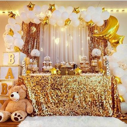 

Sparkling Fabric Rainbow Mermaid Glitter Fabric Wedding Clothing Sewing Dresses Tablecloths DIY Crafts Gifts Scene Construct Shooting Decorative Cloth 100x130cm 1pcs