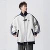 Осенняя плотная американская спортивная куртка с вставками, мужская трендовая брендовая универсальная куртка для пары, уличная хулиганская полосатая бейсбольная майка