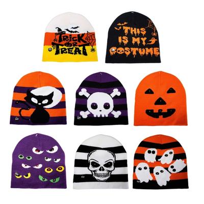 Knitted Beanie Hat for Students Adult Windproof Halloween Winter Hat Thicken LED Light Up Keep Warm Night Cycling Hat