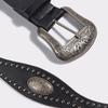 Studded Punk Style Belt Adjustable PU Leather with Charm Heart Buckles for Men Women Fashion Accessories
