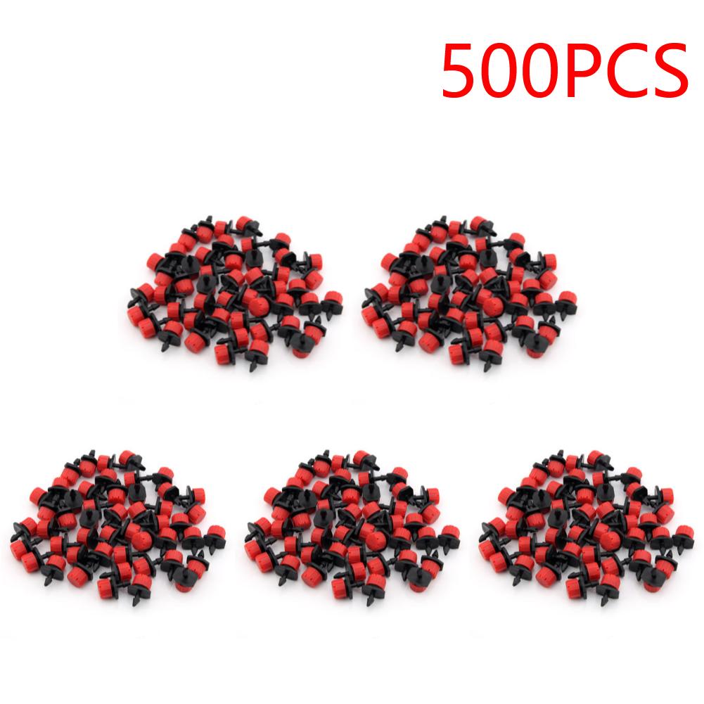 100pcs/bag Flow Head Drippers Adjustable Micro Irrigation Drippers Water Saving Anti-clogging Water Dropper Head Garden Tools