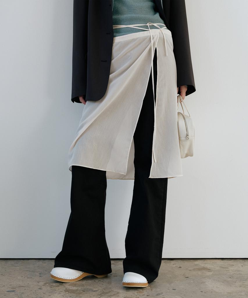 Yulago Sheer Layered Wrap Skirt