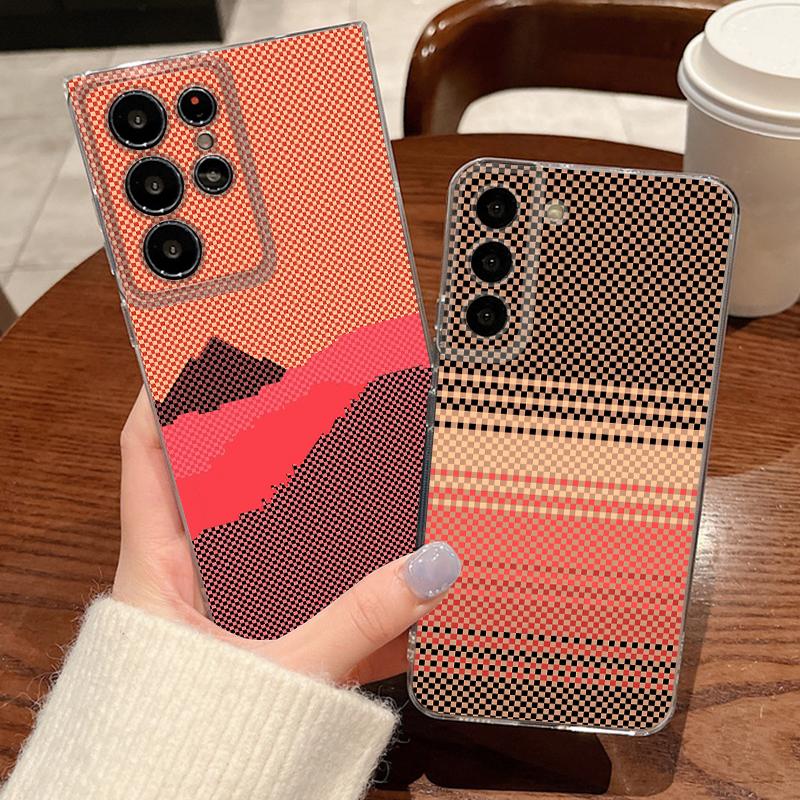 Stripe Pattern Case For Samsung Galaxy S26 S25 S24 Ultra S23 S25 FE A57 A17 A37 A16 A56 A55 A15 A35 A36 5G Soft TPU Phone Cover