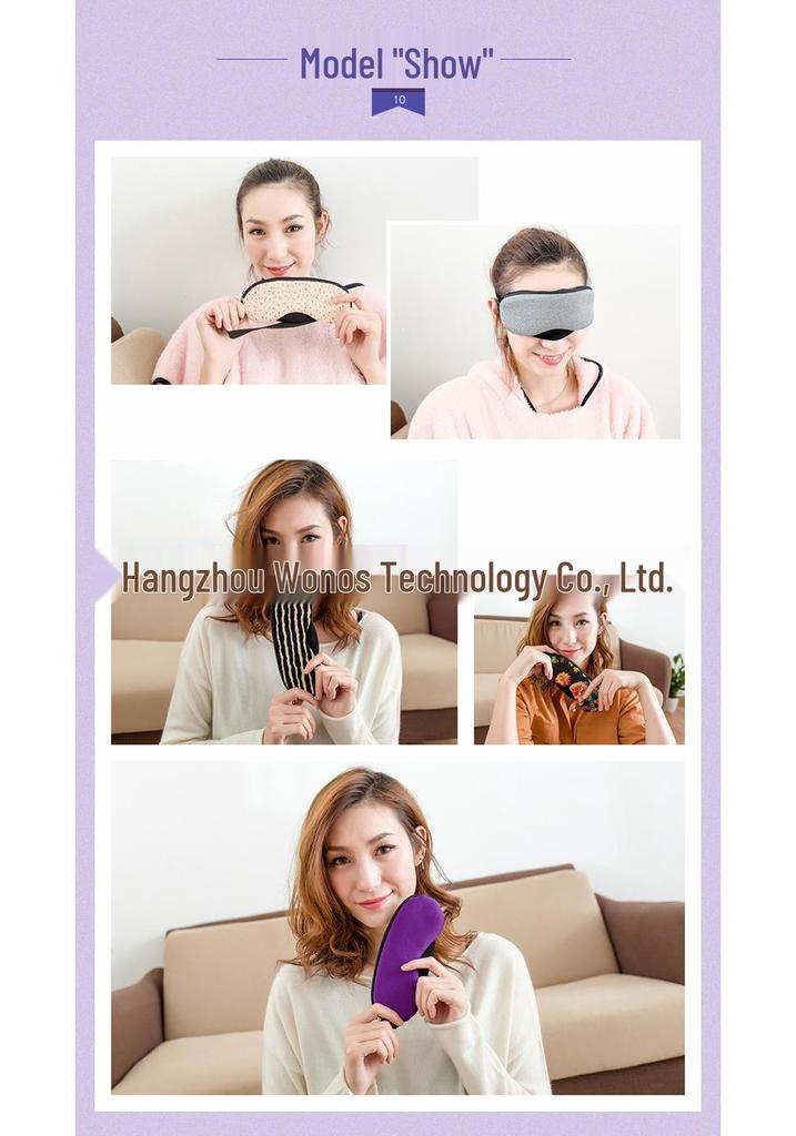 Changzhi USB Heated Leather Eye Mask with Hot/Cold Packs - Cartoon Design, Light Blocking, and Non-stick Makeup Protector