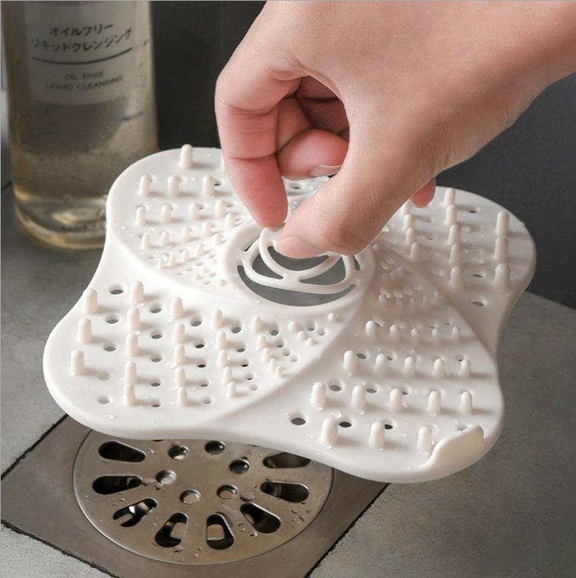 Anti-Clog Bathroom Floor Drain Hair Catcher & Filter Net