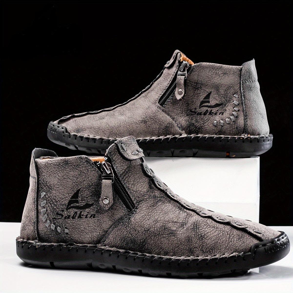 Men s Martin boots new large size zipper men s boots outdoor short boots casual tooling boots men s 38