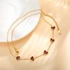 Chic Collana Choker a Cuore per Donna, Collane a Catena Placcate Oro in Acciaio Inossidabile, Gioiello alla Moda Regalo