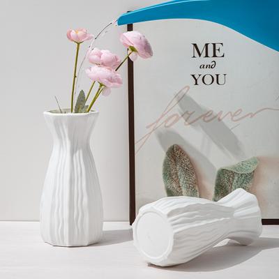 Ins Flower Plastic Vase Flower Plant Arrangement Holder Tabletop Ornament Home Decoration Wedding Table Vase Room Decor