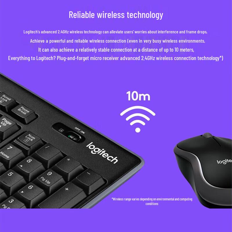 Logitech MK270 Full-Size Wireless Keyboard and Mouse Combo