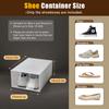 24PCS Transparent Shoe Boxes Stackable Shoe Cases Storage Large Dust-proof Sneaker Boxes - Thickened Version W/Flip-Up Door