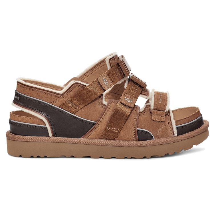 Feng Chen Wang X UGG Sandal One Strap Buckle Open Toe Fashion Slide Women Sandals Chestnut-Brown 1125206-CHE
