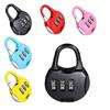 1PC Bag Password Lock 3 Dia L Metal Resettable Combination Padlock Suitcase Password Digit Lock F5 Color Code Lock