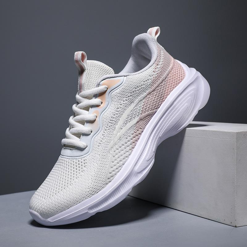 Brand Sports Shoes Women's Mesh Breathable Running Shoes Lightweight Shock Absorption High School Entrance Examination Physical Test Racing Training