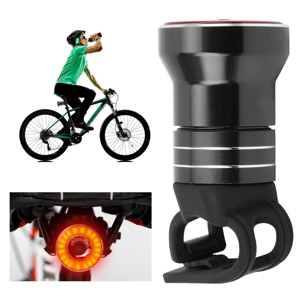 ZTTO Fahrradbremslicht Wasserdichtes LED-Rücklicht USB-wiederaufladbar Radsport-Rücklicht Schwarz