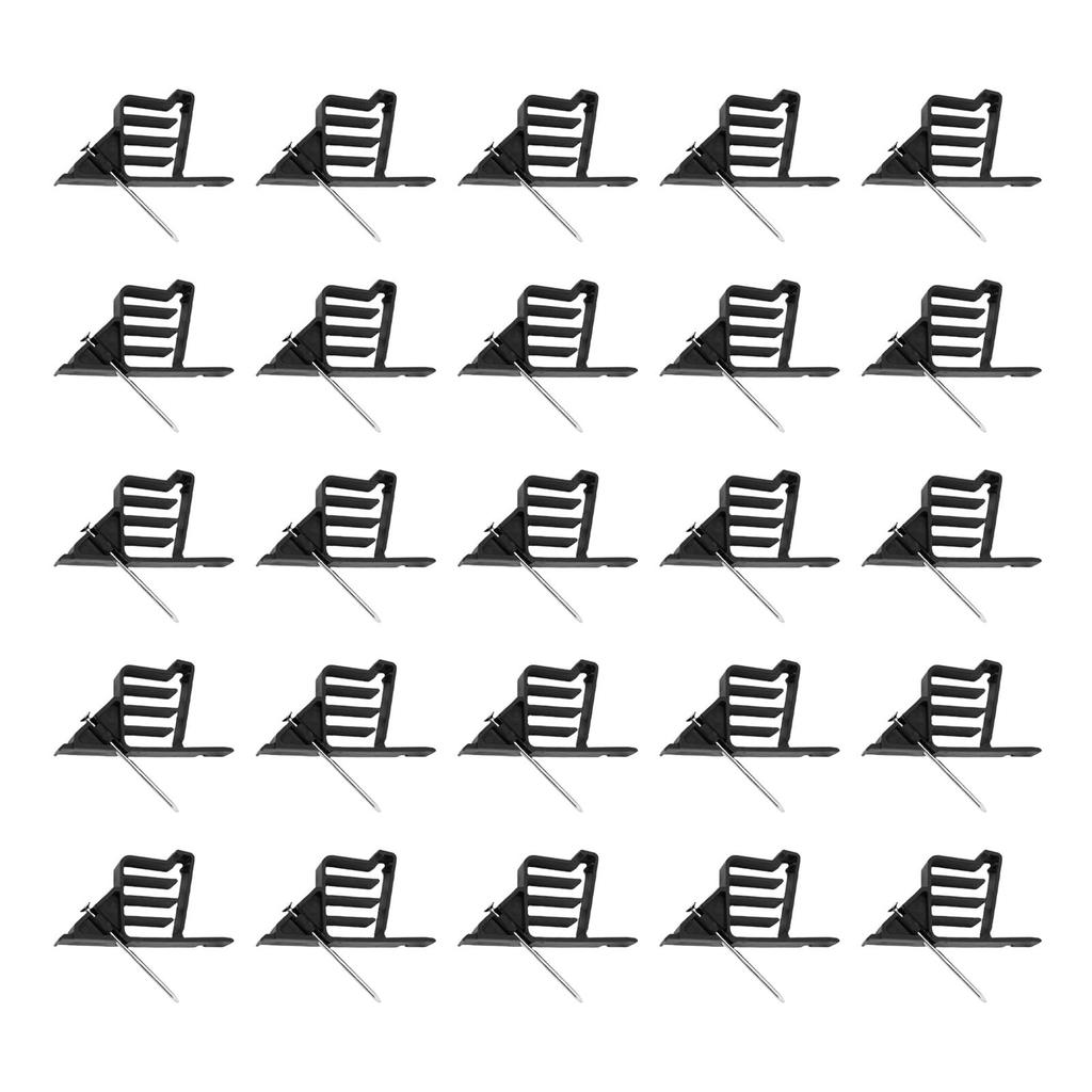 25PCS Electrical Cable Stackers Plastic Wire Fastening Clips and Stainless Steel Nails for UF Non Metalic Coaxial Data