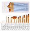 12Pcs Nylon Watercolor Brush Set Pointed Round Flat Head Soft Hair Hand Drawn Watercolor Artists Beginner's Art Painting Brushes