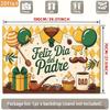 2D Father's Day Themed Backdrop, 2D Flat Spanish Gentleman Banner