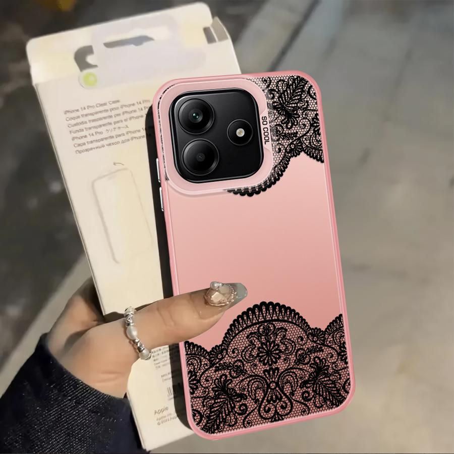 Back Phone Cover Case for Xiaomi Mi 12T Pro 13T 11 Lite Black Cool Lace