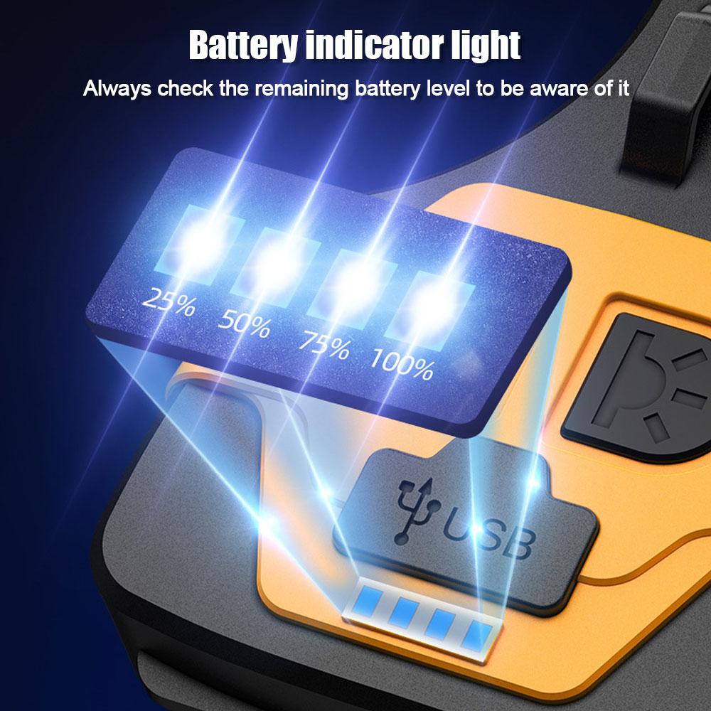 20W Portable Powerful LED Flashlight Outdoor Handheld Searchlight USB Rechargeable Spotlight Waterproof Torch Long Shot King