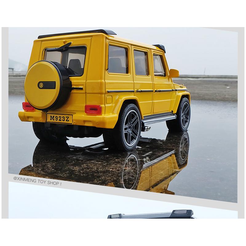 1/24 Scale Benz G65 Diecast Car Model Toy, Pull Back Toy Vehicle with Sound and Light for Kids Toddler Boys Girls Gift Collection