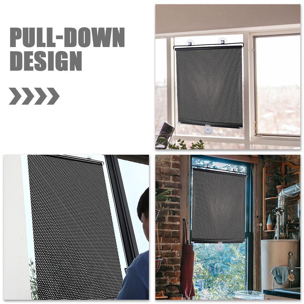 1Set Window Shade Wear-Resistant Nail- -Up Curtain Space-Saving Design for Window Balcony Privacy Blackout Temporary