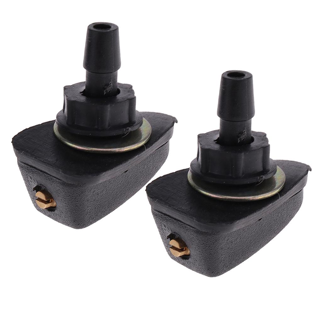 2x Universal Aluminum Windshield Wiper Water Jet Spray Washer Nozzle For Vehicle - Foto 2