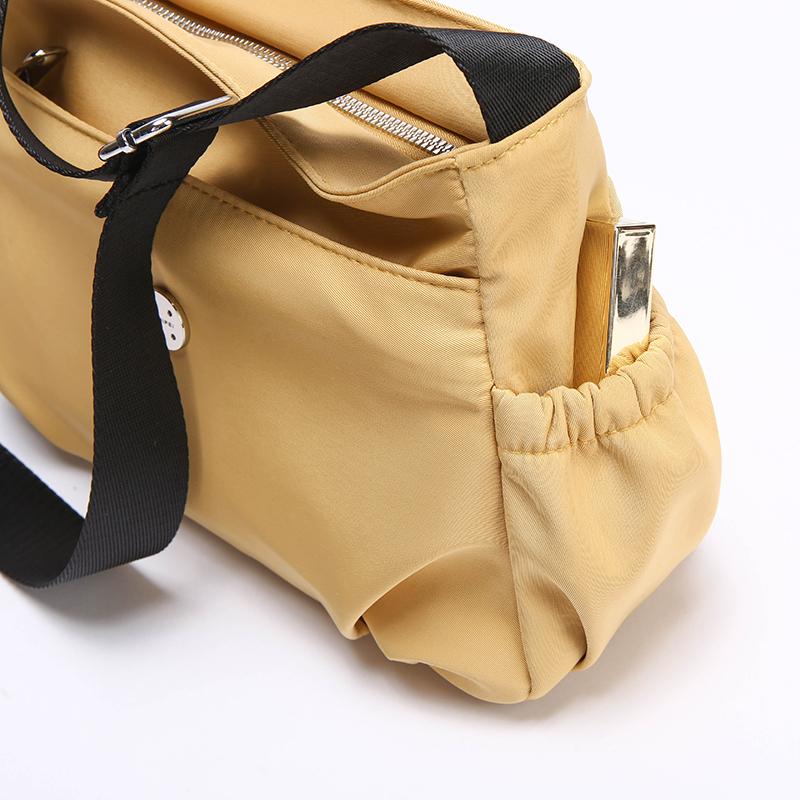 Einfarbige Damen Umhängetasche mit großem Fassungsvermögen und mehreren Fächern, leichte Pendler-Schultertasche, Mamatasche