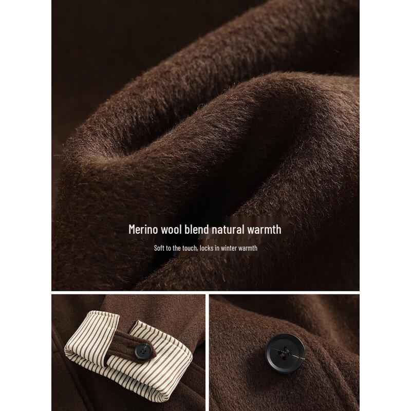 Women's Striped Patchwork Faux Two-Piece Short Winter Coat