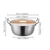 Korean Style Double Ear Stew Pots with Wooden Lid Stainless Steel Saucepan Ramen Pot Kitchen Cookware for Gas Induction Cooker