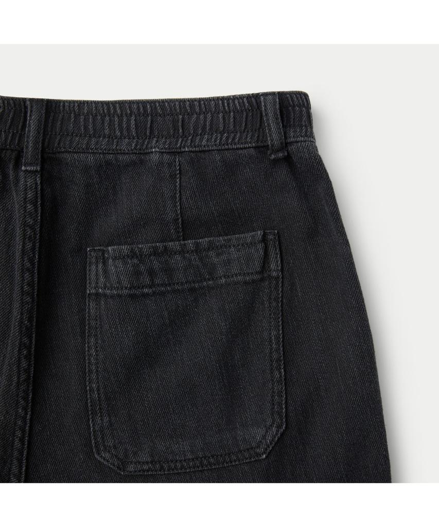 Silijeu (Set-Up) Black Fatigue Denim Shorts Sapdm26811Bkx