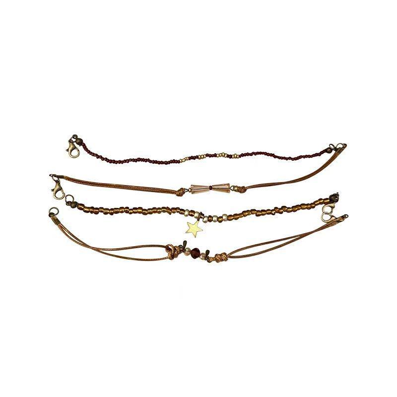 "Women's Multilayer Beaded Bracelet: Elegant Chinese Style, Adjustable Braided Design"