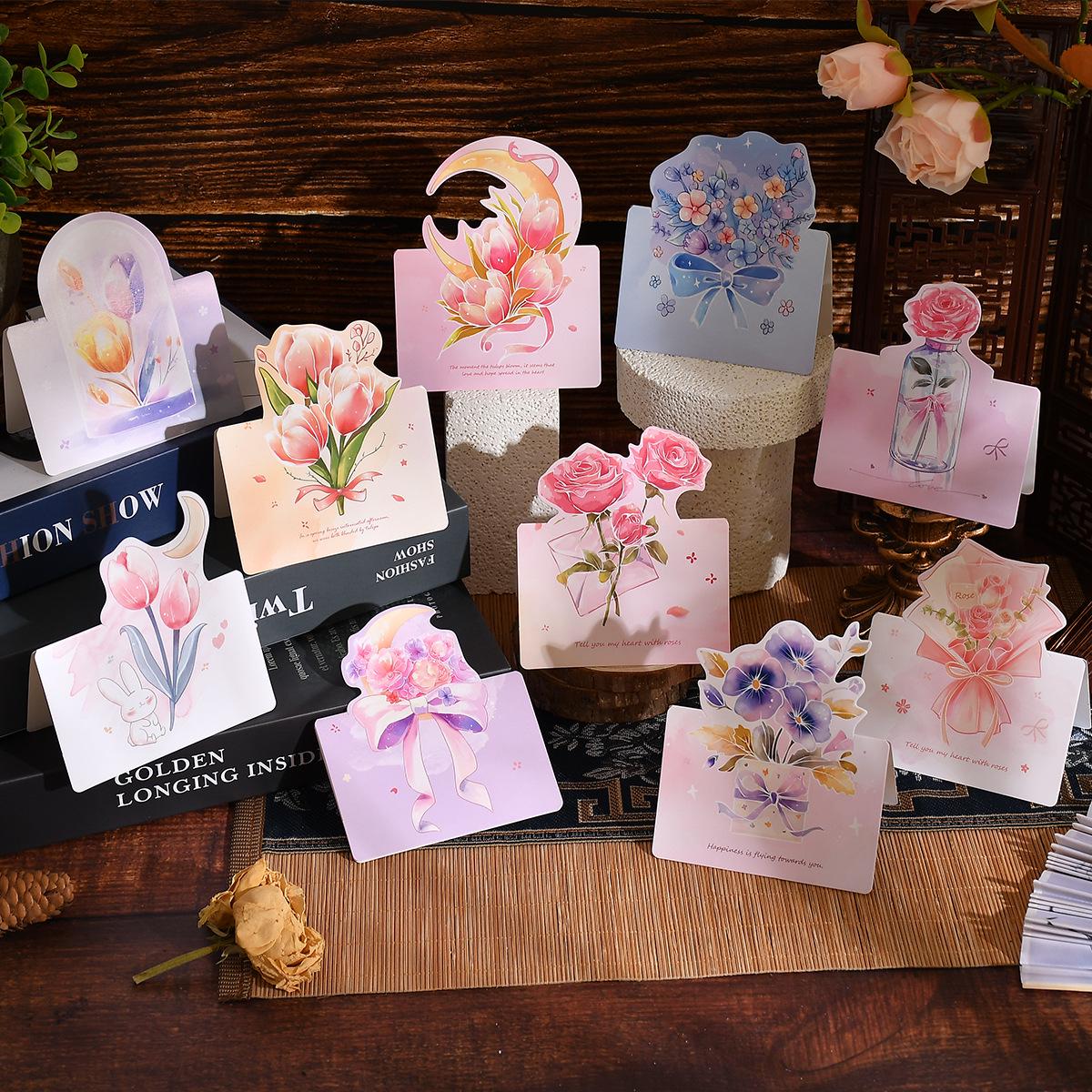 

3D квіткова креативна вітальна листівка - День народження, День вчителя, листівка з подякою