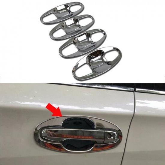 Chrome Car Door Handle Bowls Cover Trim Decor fits Subaru XV/Crosstrek 2018-