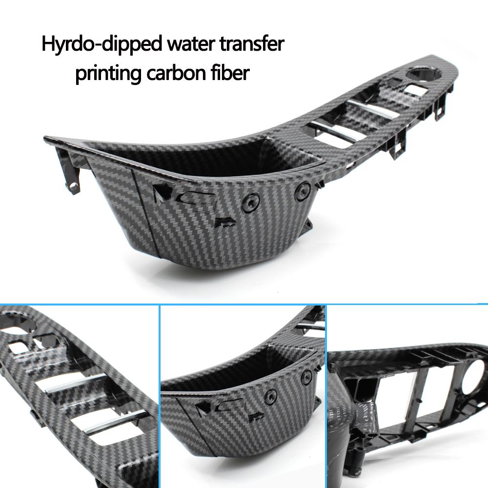 Carbon Fiber LHD RHD Car Interior Door Handle Armrest Panel Trim For BMW 5 Series F10 F11 520i 523i 525i 528i 535i 520d