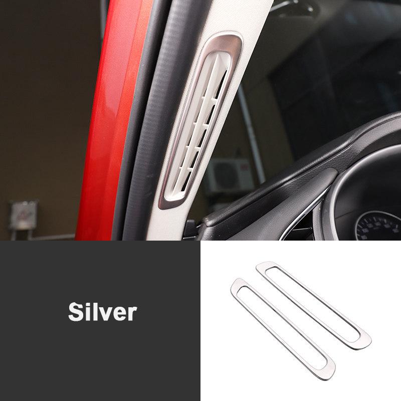 For Mazda 3 Axela   Stainless Steel Car Front Condition Outlet A Colum Decorative Frame Cover Trim Accessories