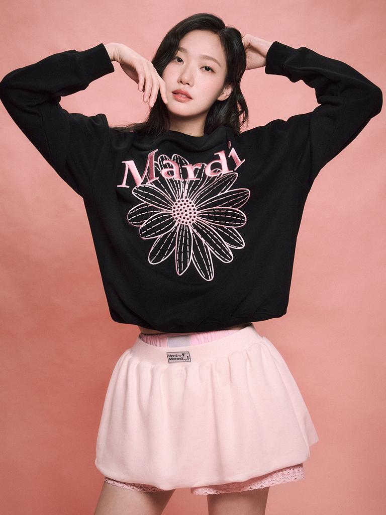 [mardimercredi] HANORAC FLOWERMARDI BRODERIE_BLACK PINK
