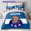 Custom Name,FC Porto Pattern Bedding Home Decoration Birthday Gift ( 1 Duvet Cover + 2 Pillowcase, Without Core),fan Merchandise.