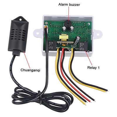 Contrôleur numérique double température humidité Thermostat d'humidité thermomètre hygromètre pour réfrigérateur domestique W1099 AC110-220V
