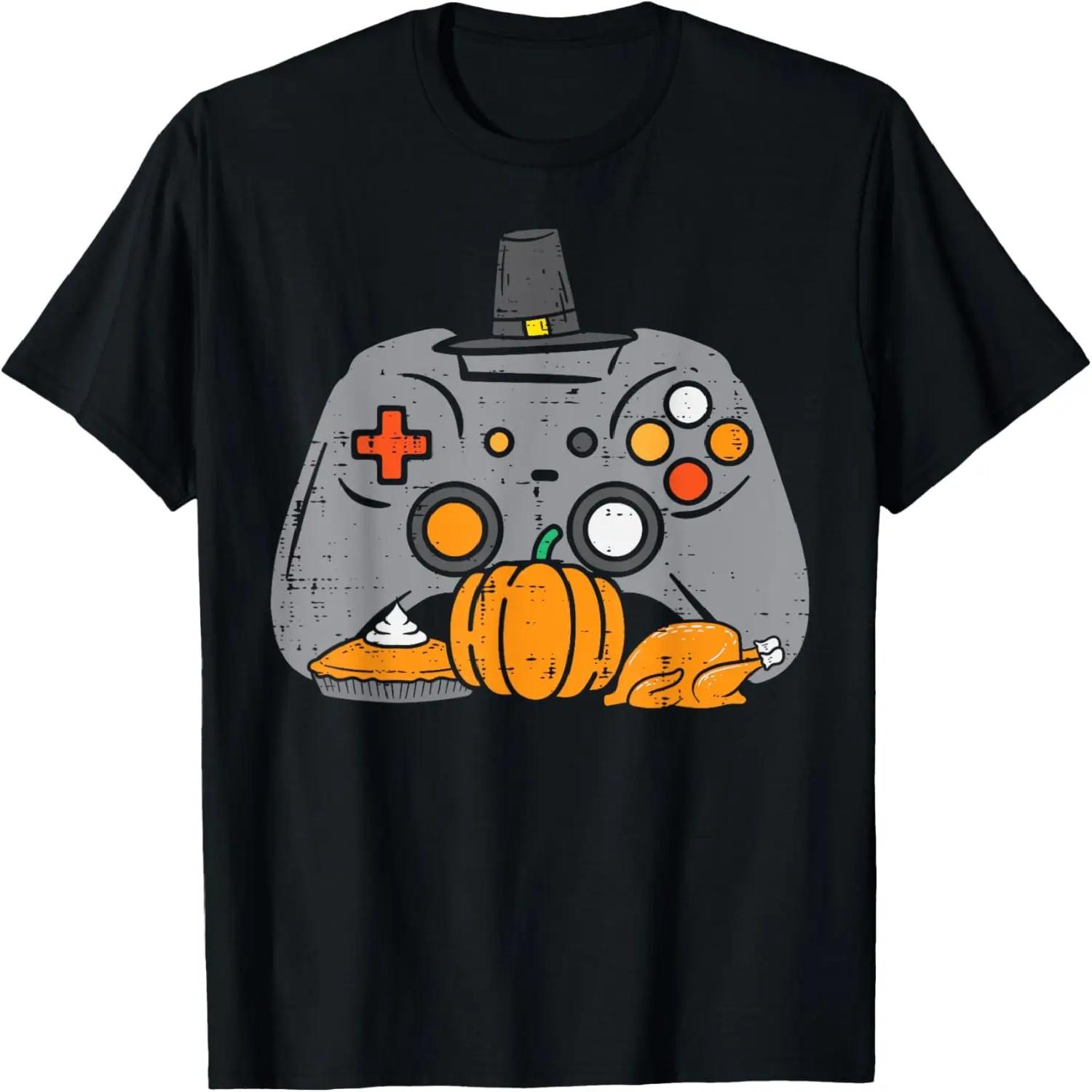 Fall Gamer Gaming Thanksgiving Boys Men Youth Teen Kids T-Shirt S