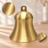Brass Bell with Hanging Loop Decorative Internal Clapper Brushed for Entryway,