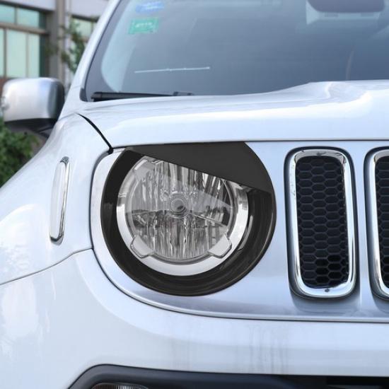 Front Light Headlight Lamp  Eyes Trim Cover For 2016-2018 Jeep Renegade TCZ
