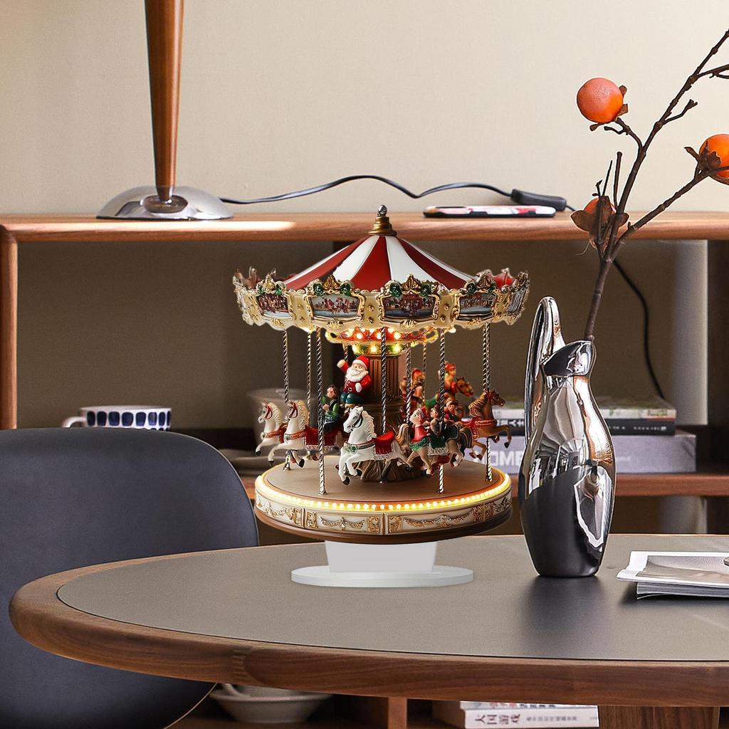 2D Acrylic Decor Pendant Christmas Table Decorations Carousel Shape Christmas Party Pendant Festive for Interior Holiday Home