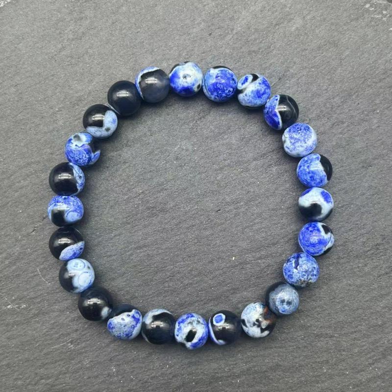 Amethyst Sunstone Lapis Lazuli Tiger Eye Handmade Agate Crystal Green Dongling Bracelet