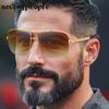 Vintage Square Sunglasses Men Luxury Brand Designer Metal Frames Sun Glasses for Male Fashion Rectangular Sunglass Gafas De Sol