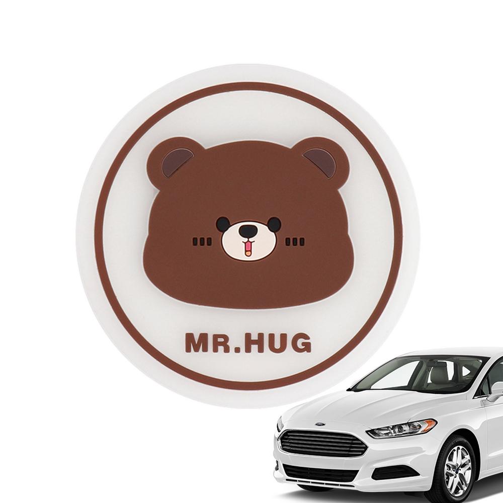Auto Cup Holder Coaster Anti-Slip Car Interior Insulation Pad Cartoon Animal Aesthetic Water Cup Insulation Pad For  Drinks