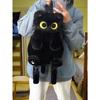 Kawaii Plush Cute Soft Cat Black Backpack Woman New Harajuku Aesthetic Animal Mini Backpacks Hot Girls School Shoulder Bags Y2k