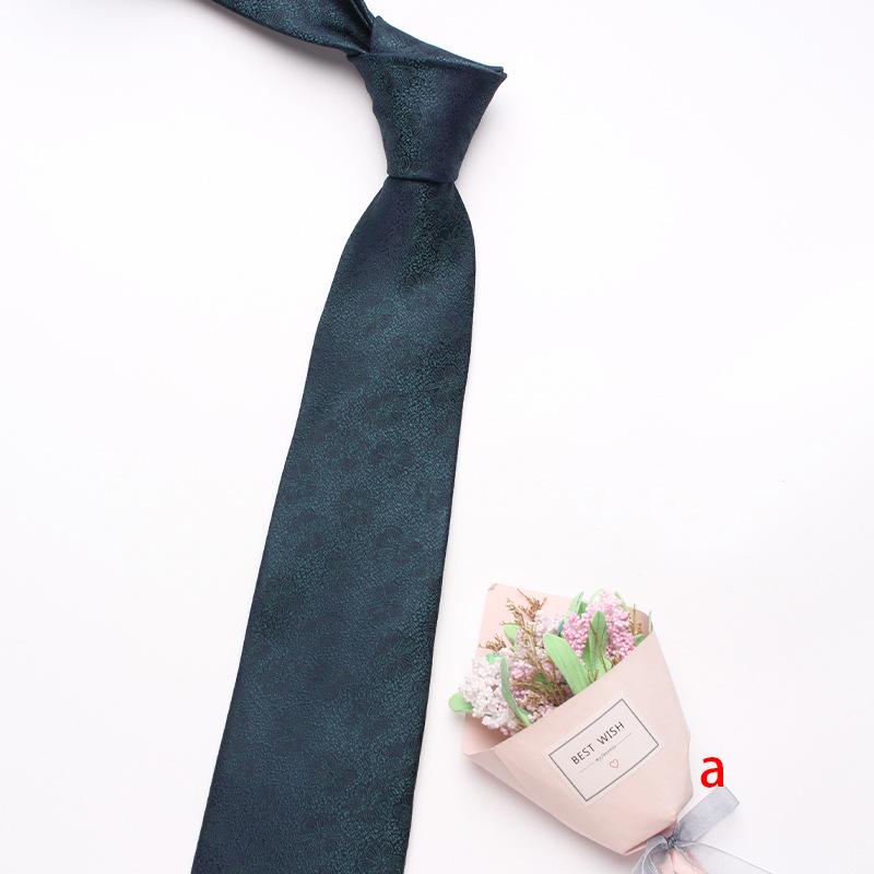 Rael Green Series Tie 8Cm Polyester Silk Business Suit Jacquard Tie Bulk Tie