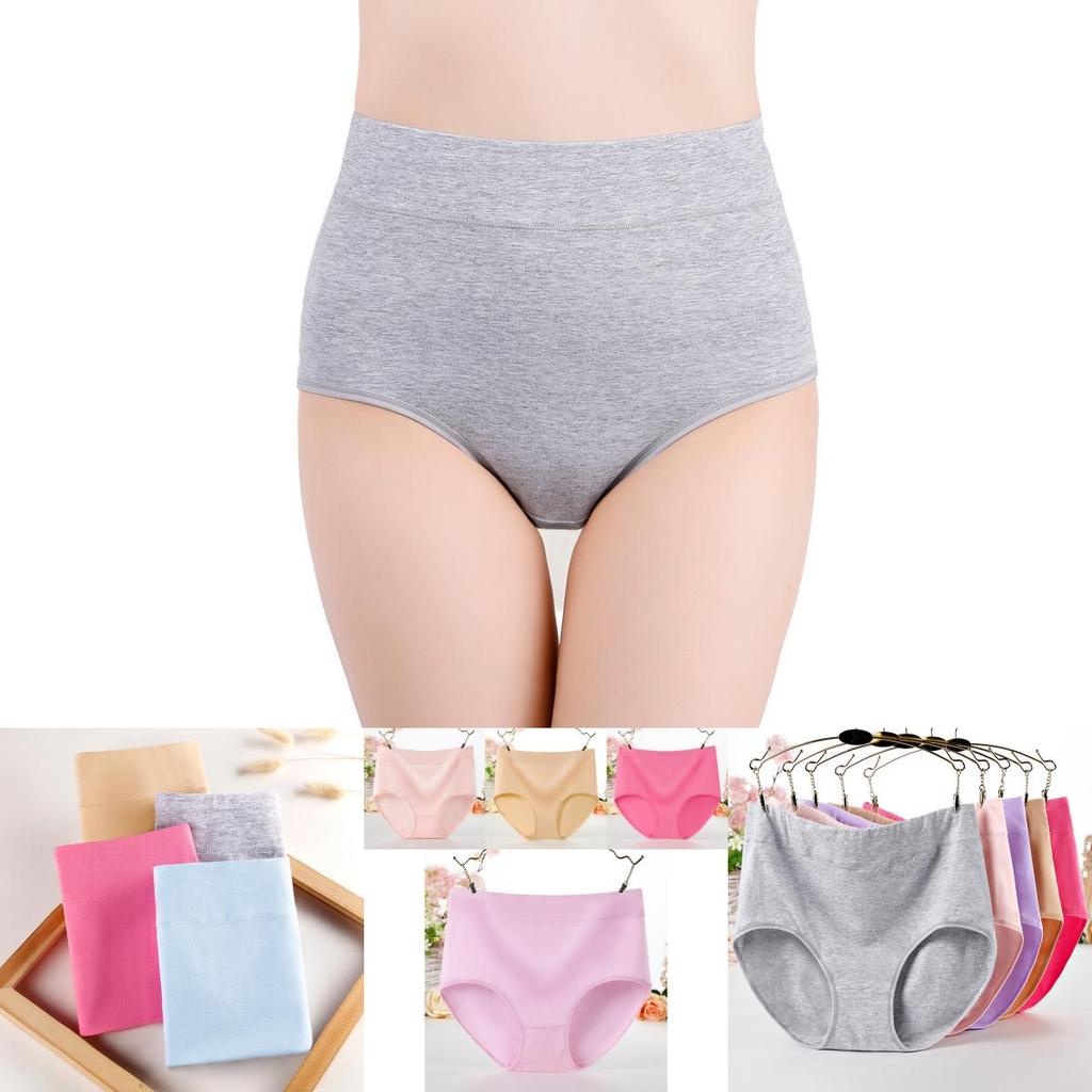 Comfortable High Waist Cotton Panties For Women Plus Size Breathable Tummy Control Underwear For Moms And Plus Size Ladies