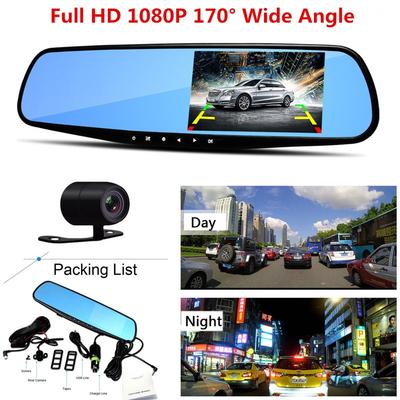 4.3" Hd Car Dvr Front Rear Camera